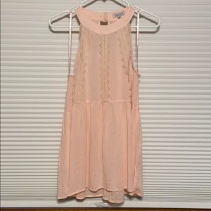 Size Medium blush pink peplum halter top